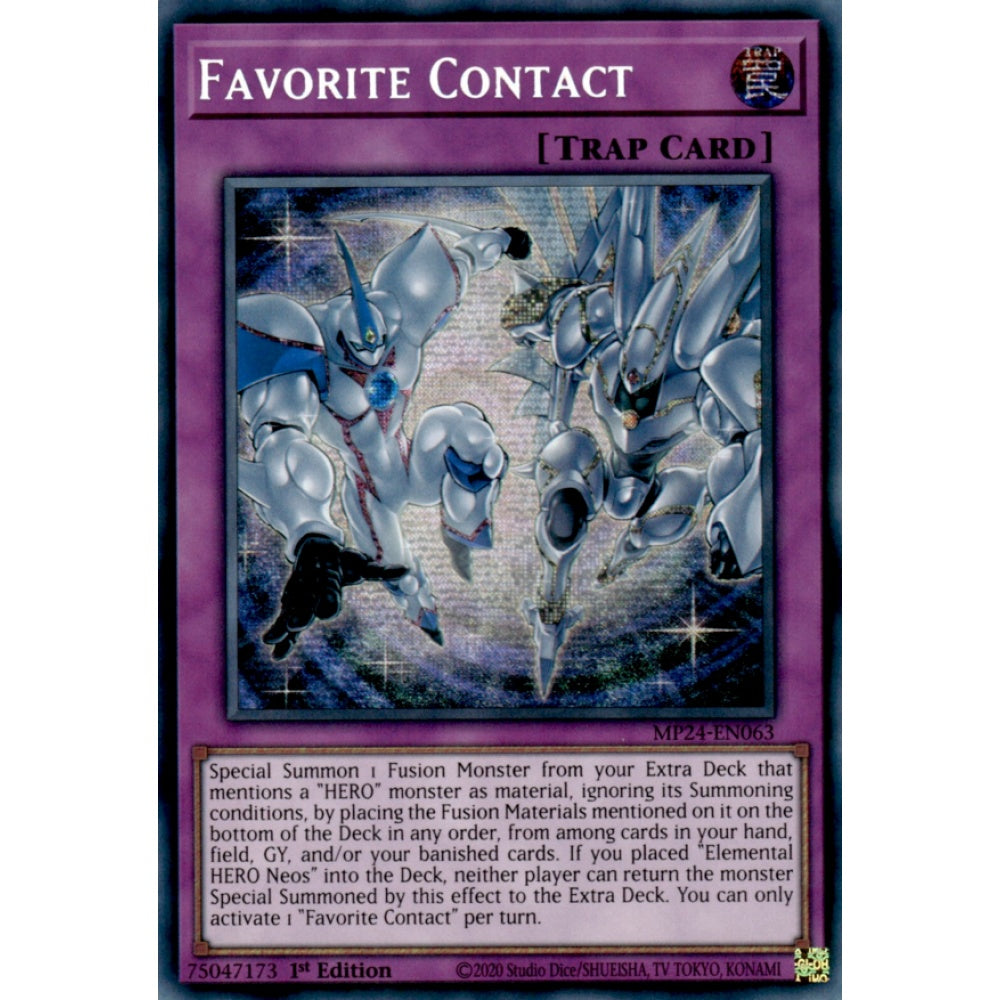 Favorite Contact, MP24-EN063, Prismatic Secret Rare, Yu-Gi-Oh!, 25th Anniversary Tin: Dueling Mirrors