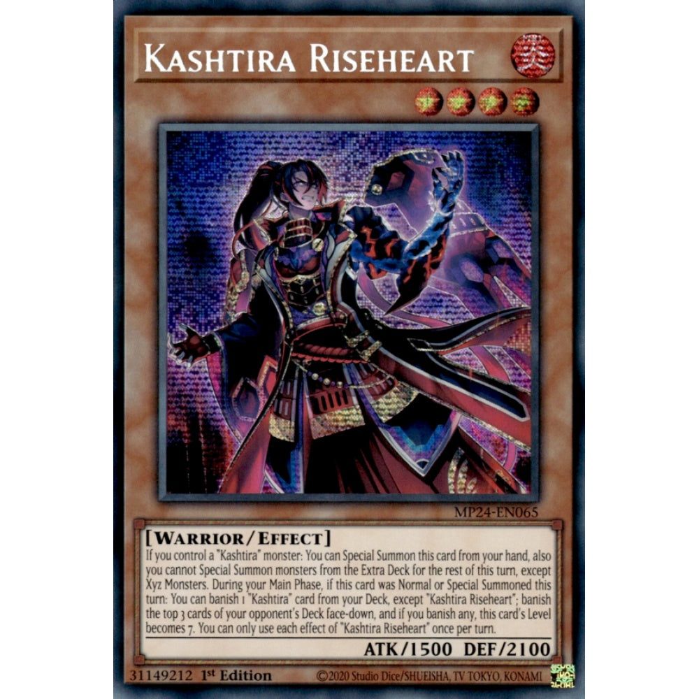 Kashtira Riseheart MP24-EN065 Prismatic Prismatic Secret Rare Yu-Gi-Oh 25th Anniversary Tin: Dueling Mirrors in Art