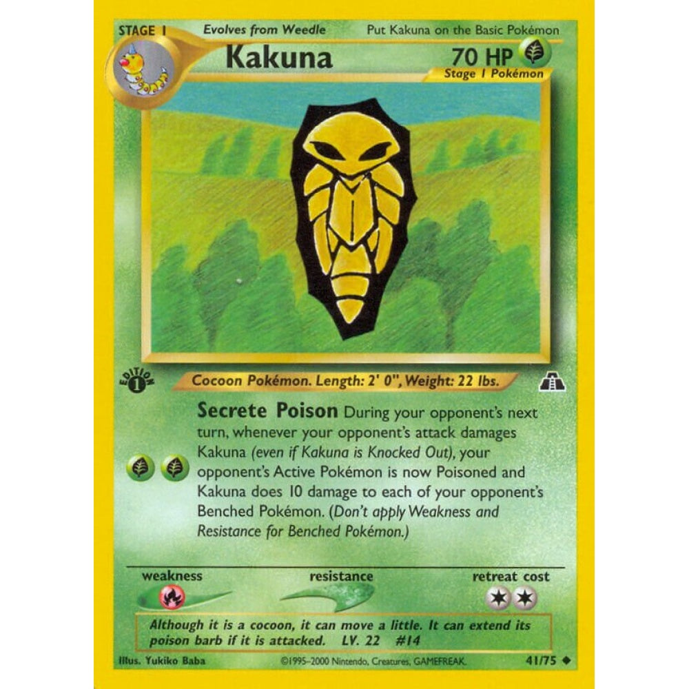 Kakuna Uncommon 41/75 Pokemon Card Game Neo Discovery