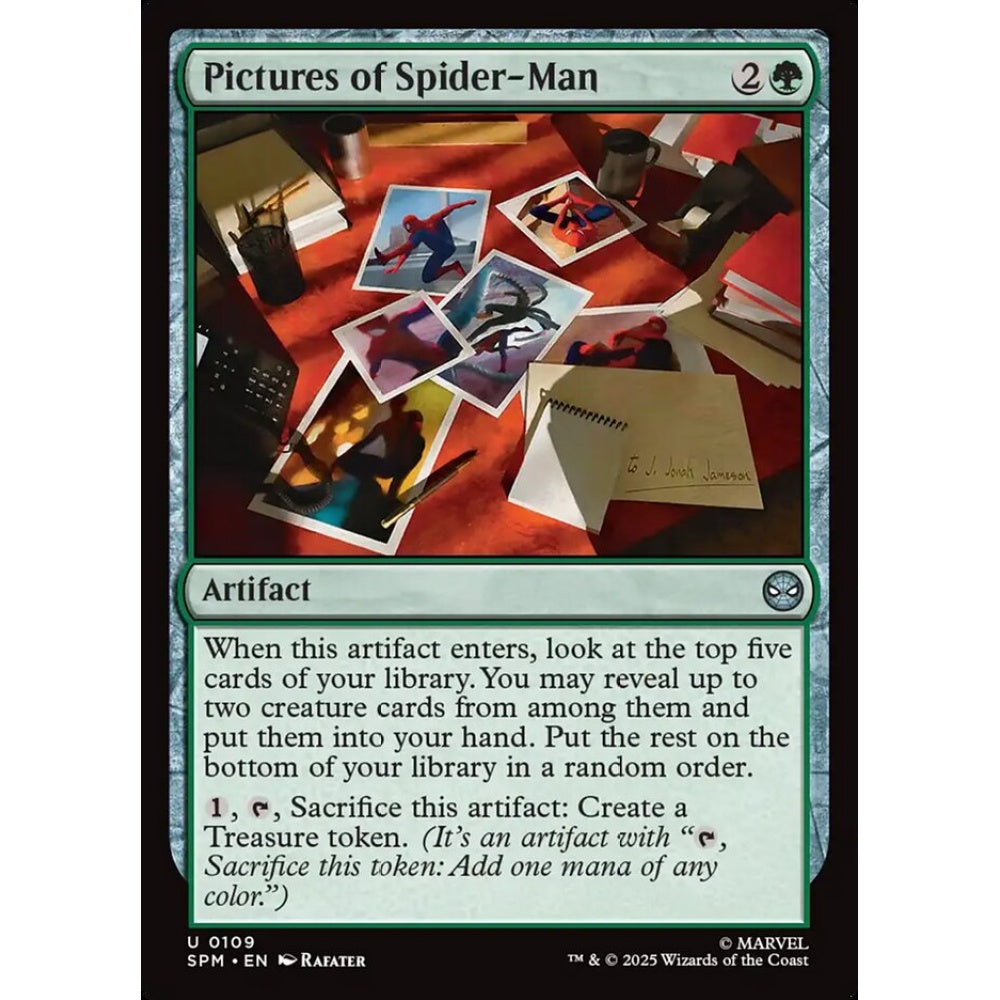 Pictures of Spider-Man uncommon 109 Magic the Gathering Marvel's Spider-Man