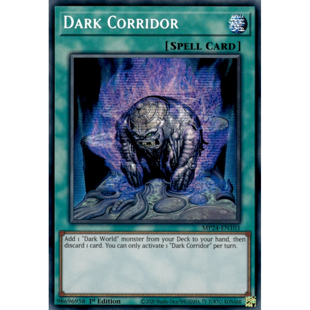 Dark Corridor MP24-EN103 Prismatic Prismatic Secret Rare Yu-Gi-Oh 25th Anniversary Tin: Dueling Mirrors in Art