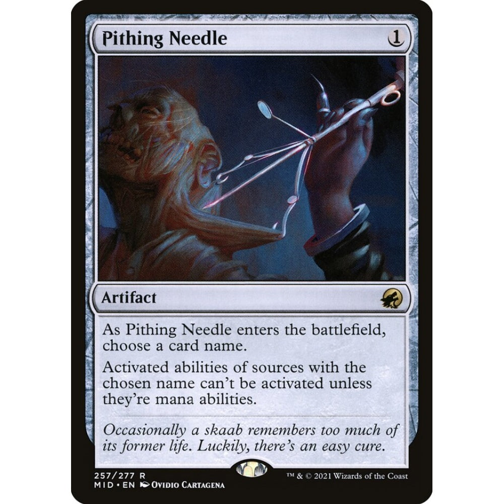 Pithing Needle rare 257 Magic the Gathering Innistrad: Midnight Hunt