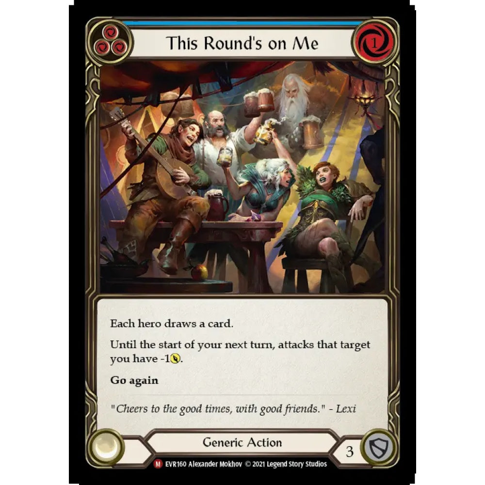 This Round's on Me EVR160 Majestic Flesh & Blood Trading Card Game Everfest in Regular Art