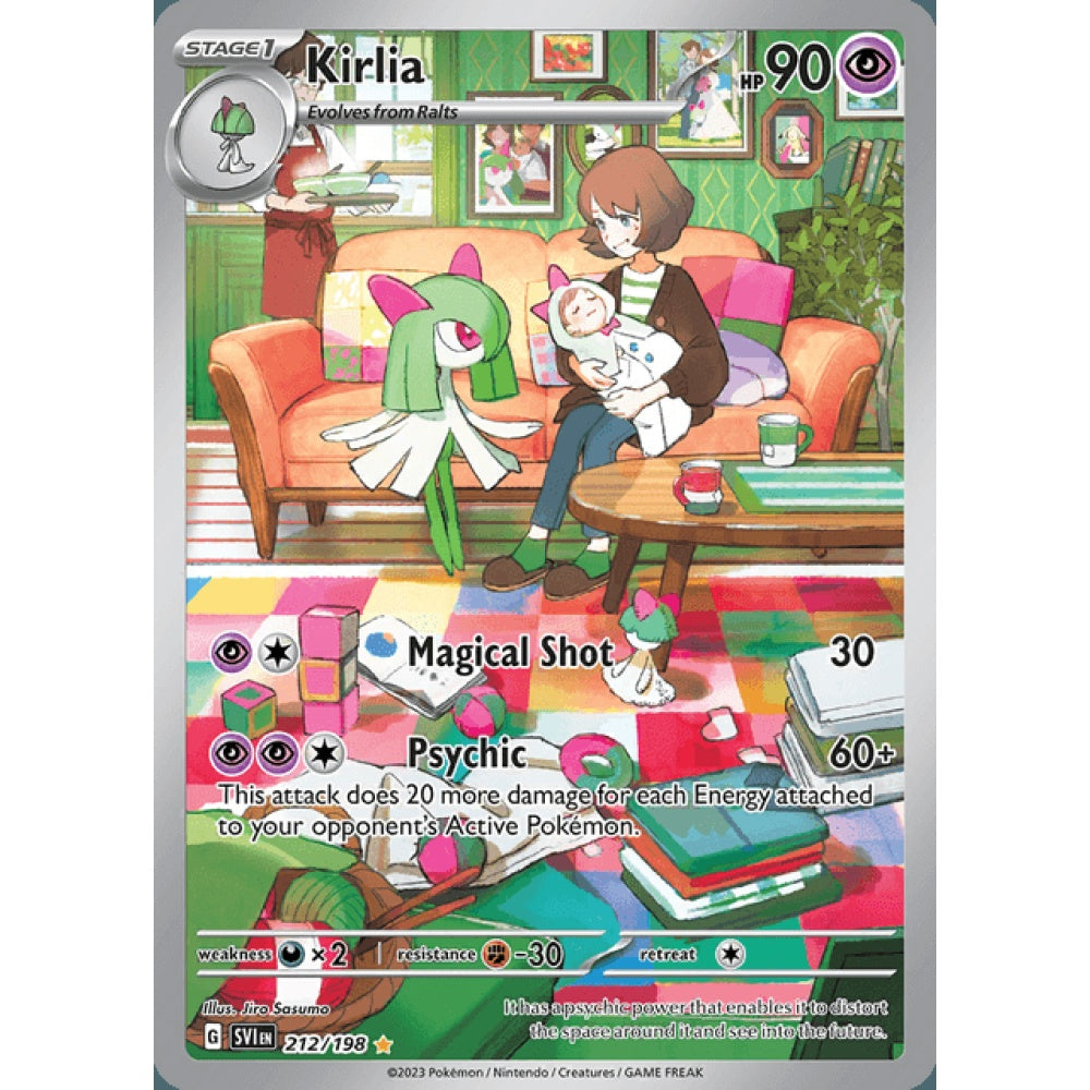 Kirlia Illustration Rare 212/198 Pokemon Card Game Scarlet & Violet