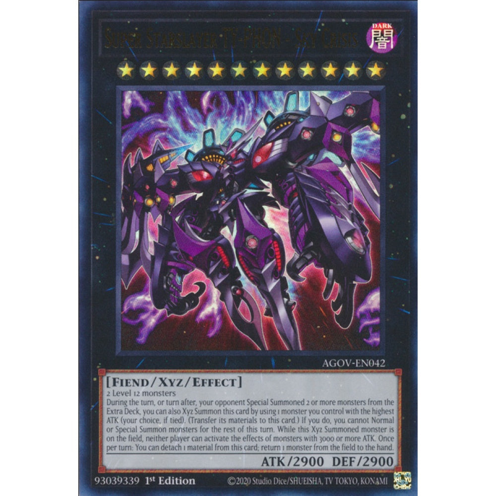 Super Starslayer TY-PHON - Sky Crisis, AGOV-EN042, Ultra Rare, Yu-Gi-Oh!, Age of Overlord