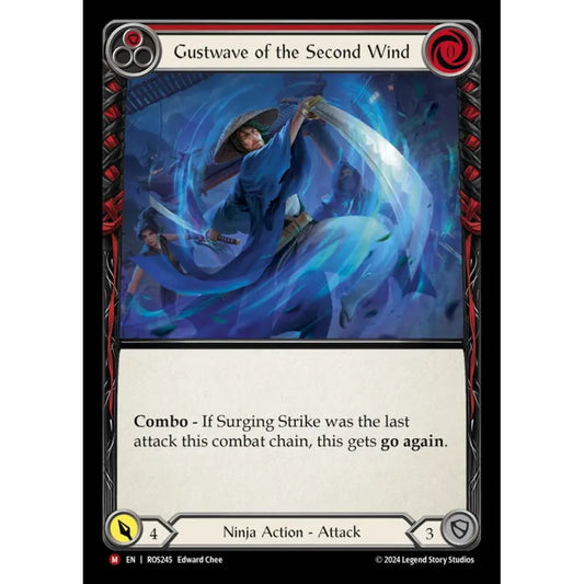 Gustwave of the Second Wind ROS245-RF Majestic Flesh & Blood Trading Card Game Rosetta in Rainbow Foil Art