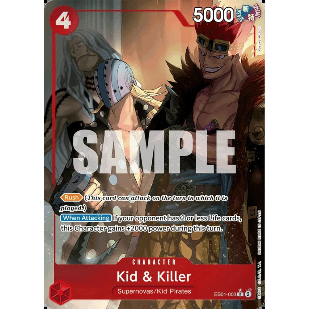 Kid & Killer, EB01-003, Rare, One Piece, Memorial Collection