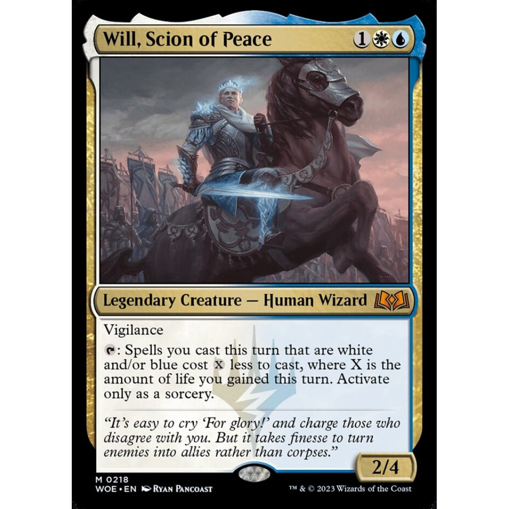 Will, Scion of Peace, mythic, 218, Magic the Gathering, Wilds of Eldraine