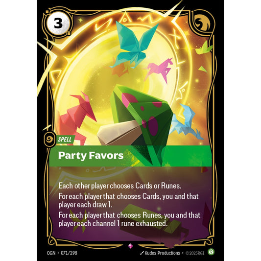 Party Favors OGN-071/298 Riftbound Card Game Origins Rare