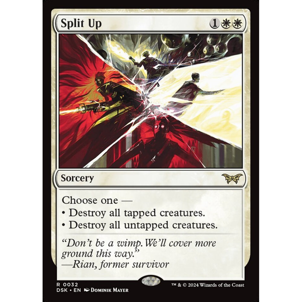 Split Up, 32, rare, Magic: The Gathering, Duskmourn: House of Horror