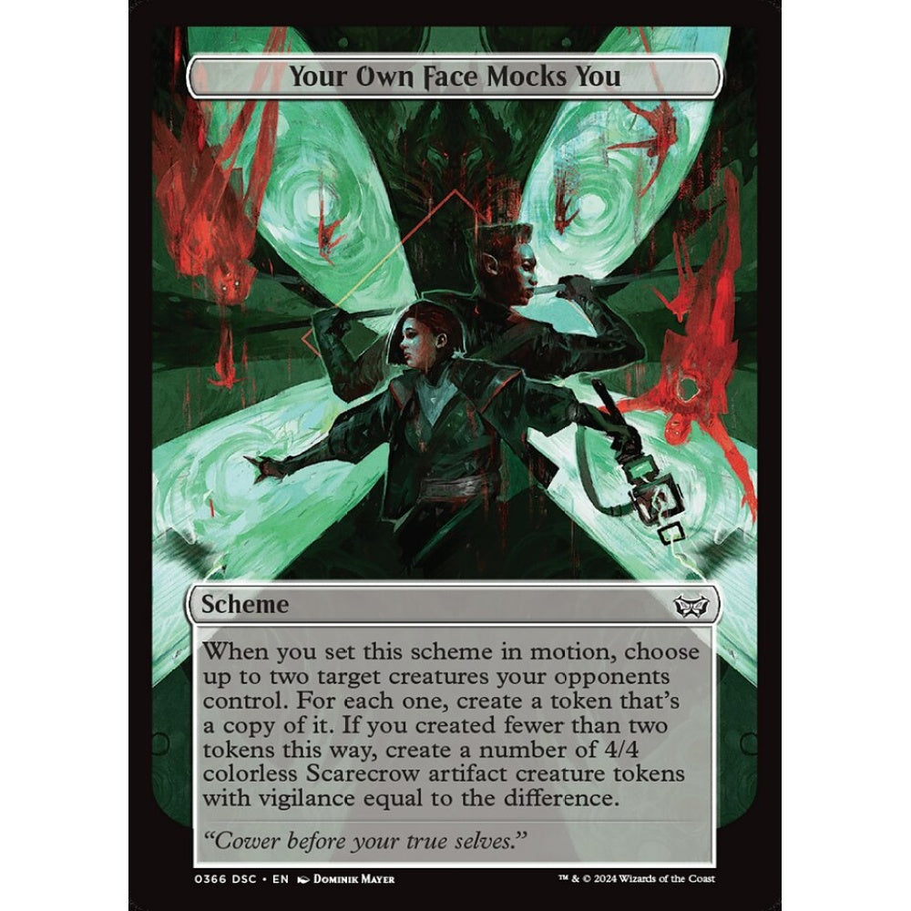 Your Own Face Mocks You, 366, common, Magic: The Gathering, Duskmourn: House of Horror