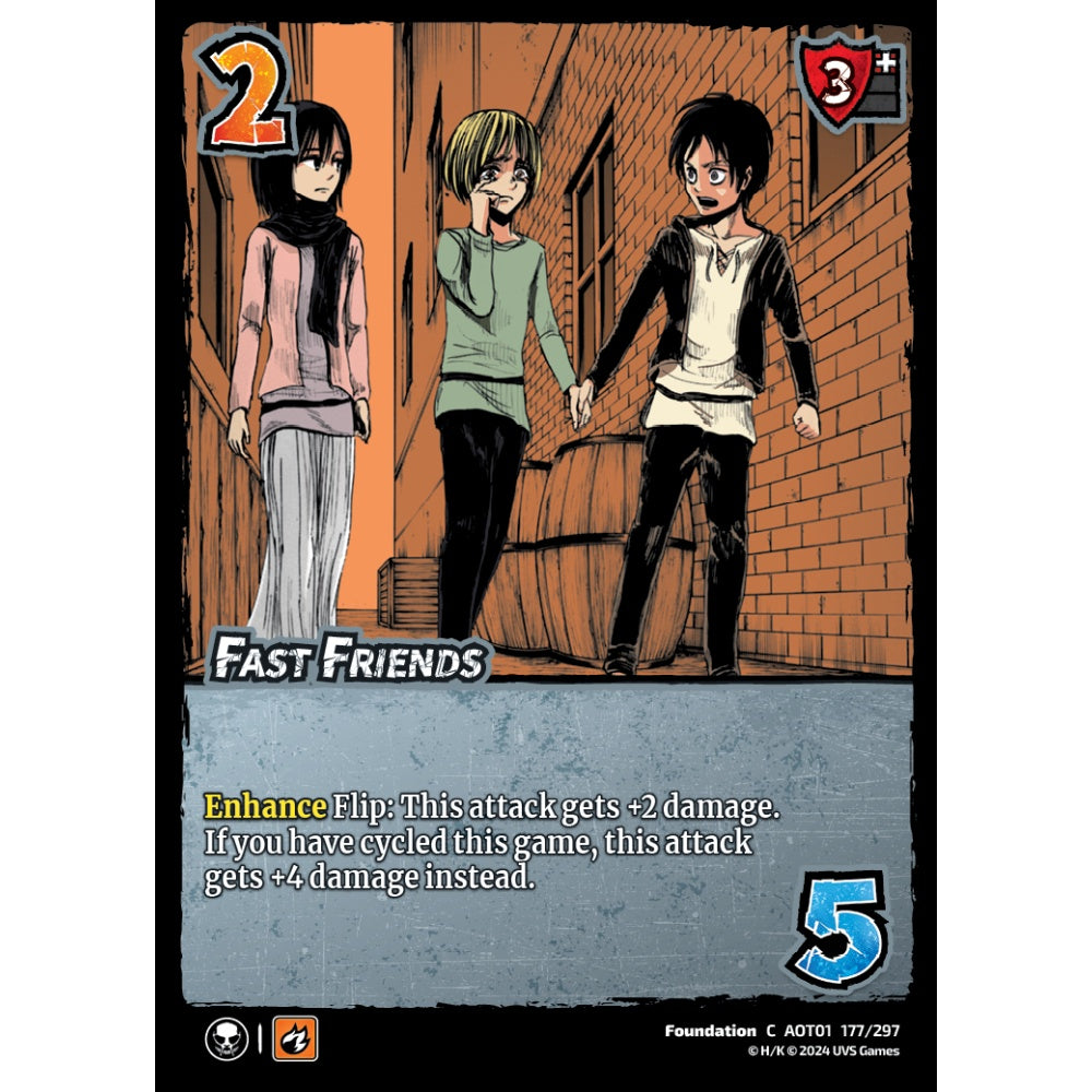 Fast Friends, 177/297, C, UniVersus, Attack on Titan: Battle for Humanity