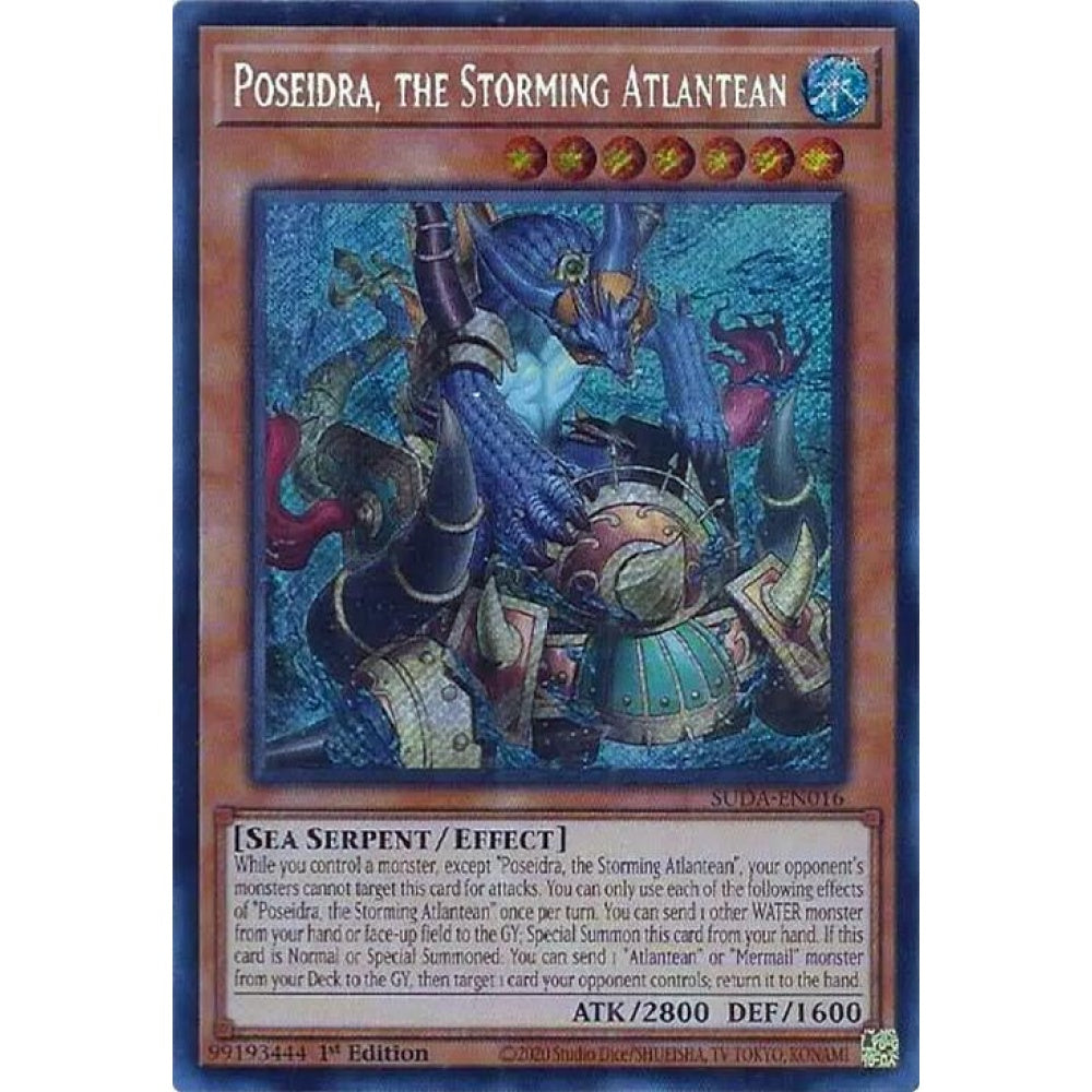 Poseidra, the Storming Atlantean SUDA-EN016 Secret Yu-Gi-Oh Supreme Darkness