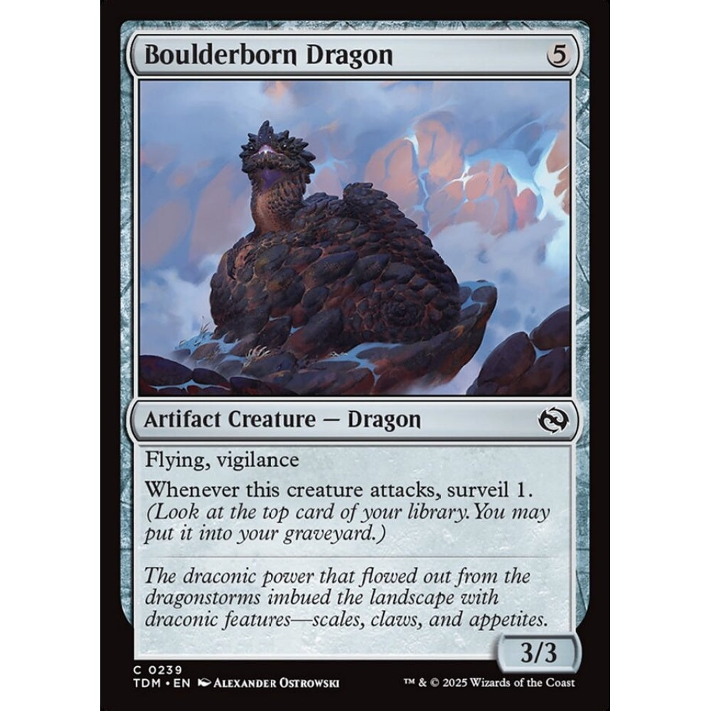 Boulderborn Dragon common 239 Magic the Gathering Tarkir: Dragonstorm