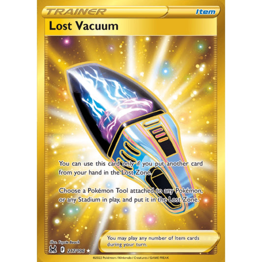 Lost Vacuum Secret Rare 217/196 Pokemon Card Game Lost Origins