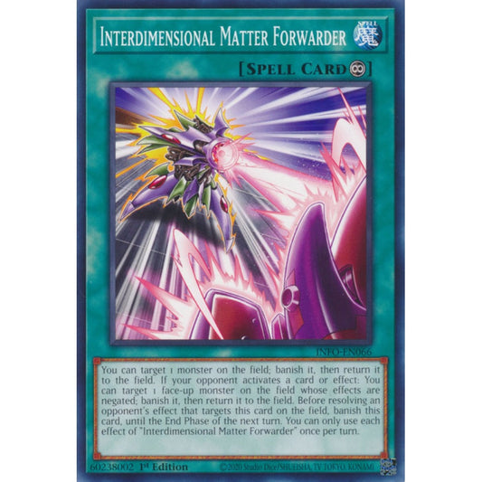 Interdimensional Matter Forwarder INFO-EN066 Common Common Yu-Gi-Oh The Infinite Forbidden in Art