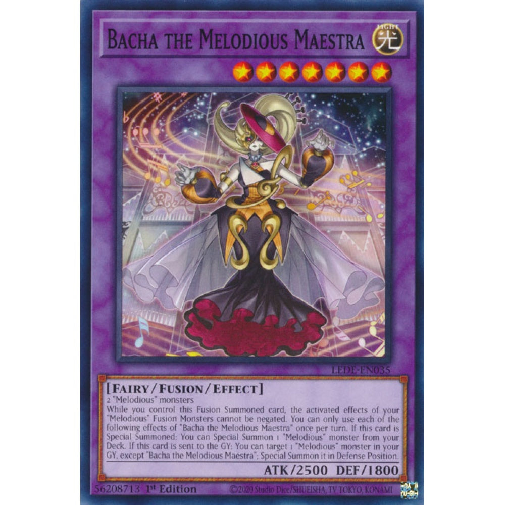 Bacha the Melodious Maestra LEDE-EN035 Common Common Yu-Gi-Oh Legacy of Destruction in Art
