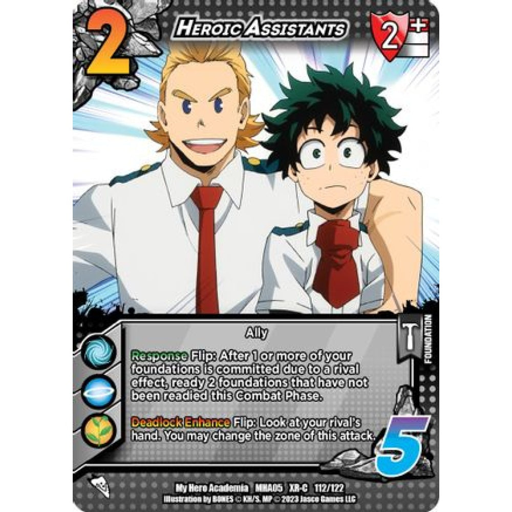 Heroic Assistants, 112/122, XR-C, UniVersus, MHA05 Undaunted Raid