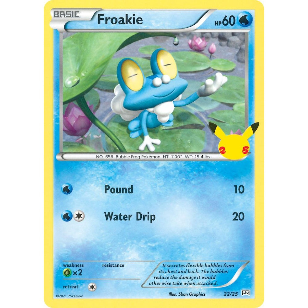 Froakie Fixed 22/25 Pokemon Card Game McDonald's Collection 2021