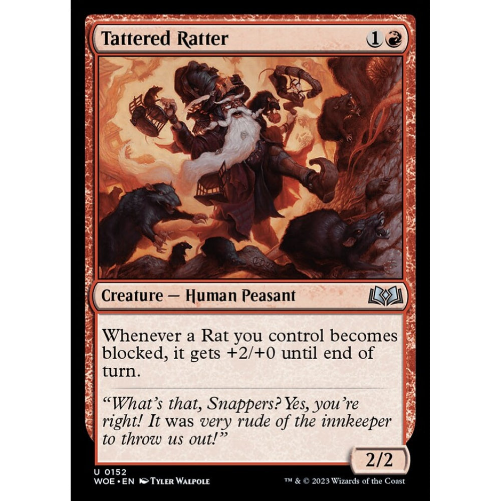 Tattered Ratter, uncommon, 152, Magic the Gathering, Wilds of Eldraine