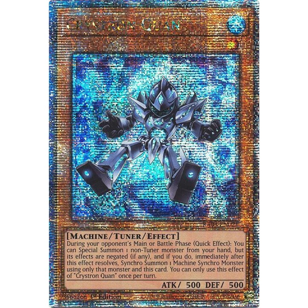 Crystron Quan (Quarter Century Secret Rare) RA04-EN021 QCR Yu-Gi-Oh Quarter Century Stampede