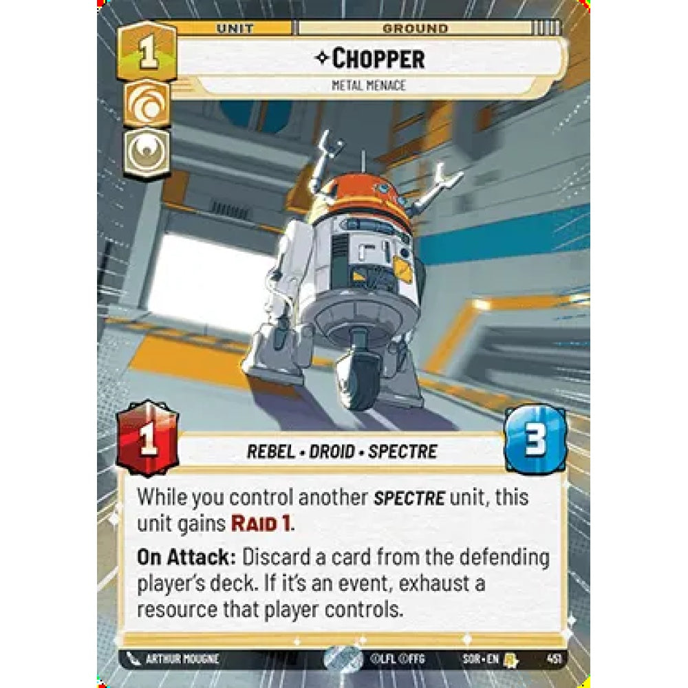 Chopper, 451, R, Star Wars Unlimited, Sparks Of Rebellion