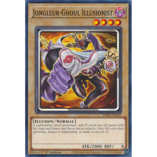 Jongleur-Ghoul Illusionist PHNI-EN035 Common Common Yu-Gi-Oh Phantom Nightmare in Art