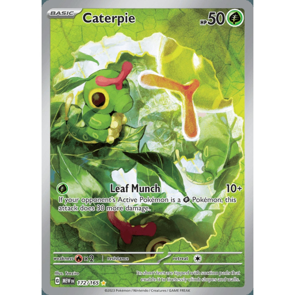 Caterpie Illustration Rare 172/165 Pokemon Card Game Pokémon 151