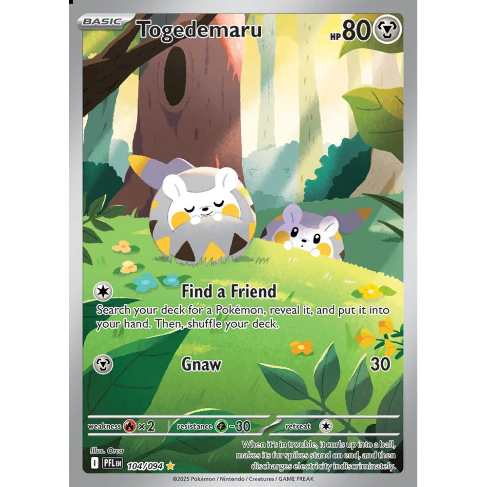 Togedemaru Illustration Rare 104/094 Pokemon Card Game Phantasmal Flames