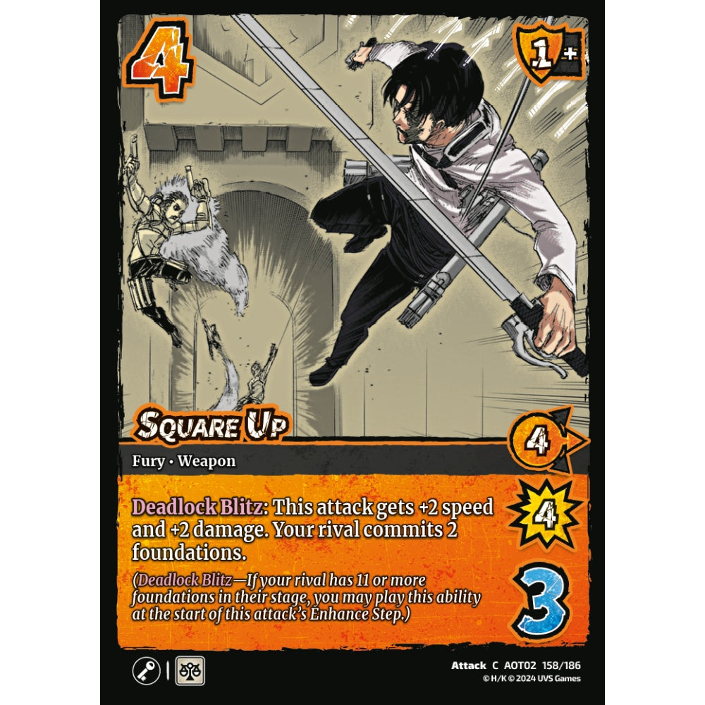 Square Up, 158/186, AOT02, Universus, Attack on Titan: Origins of Power, Attack, C