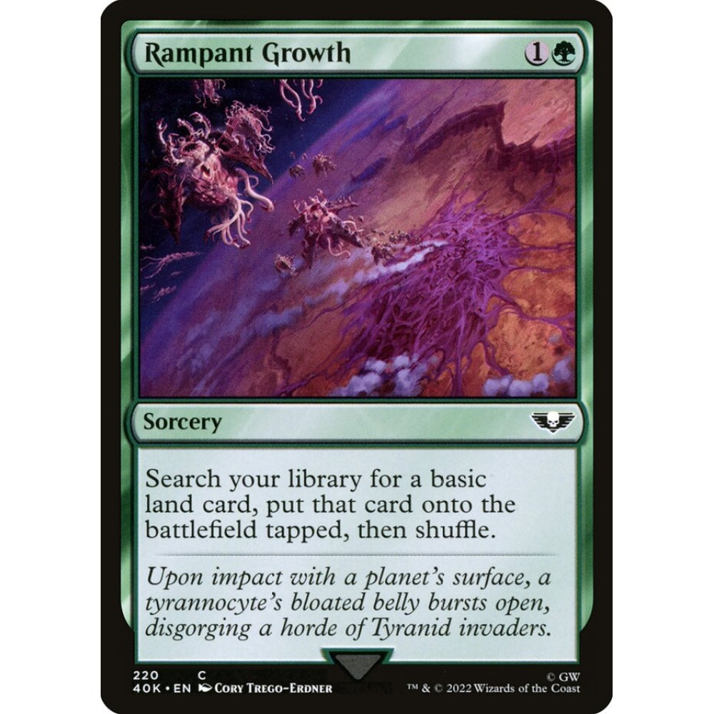 Rampant Growth common 220 Magic the Gathering Warhammer 40,000 Commander