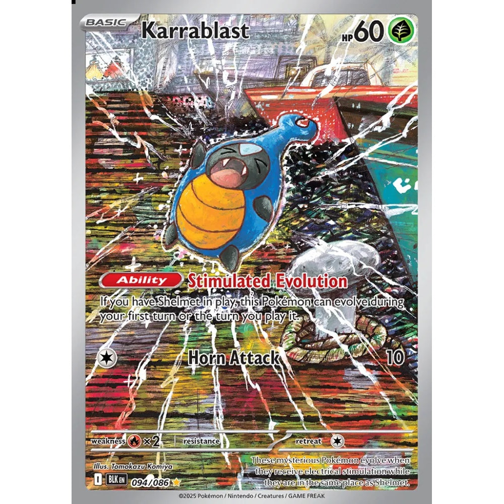Karrablast Illustration Rare 094/086 Pokemon Card Game Black Bolt