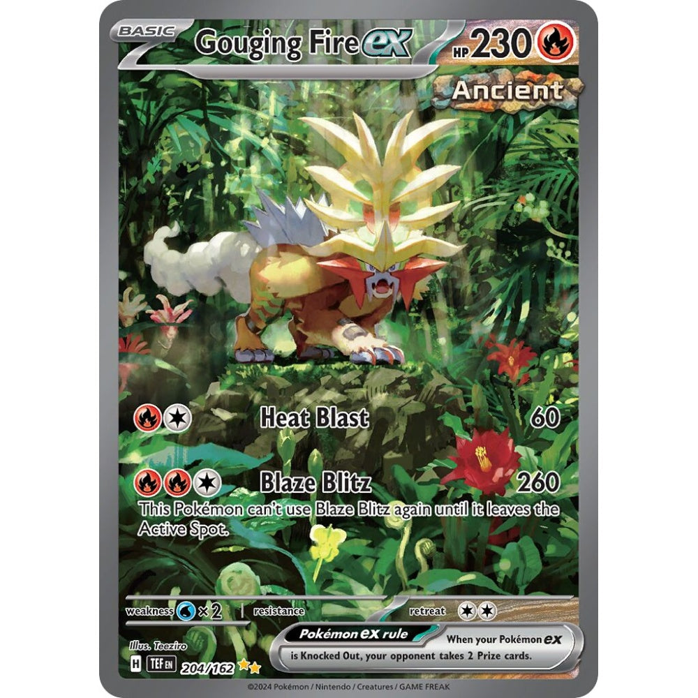 Gouging Fire ex Special Illustration Rare 204/162 Pokemon Card Game Temporal Forces