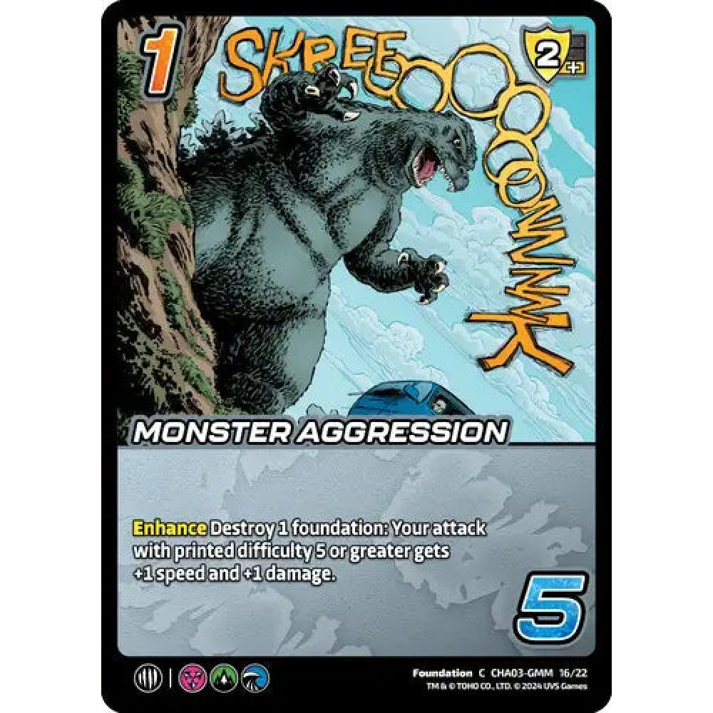 Monster Aggression, 16/22, C, UniVersus, Challengers Godzilla & Mothra, King Ghidorah & Rodan