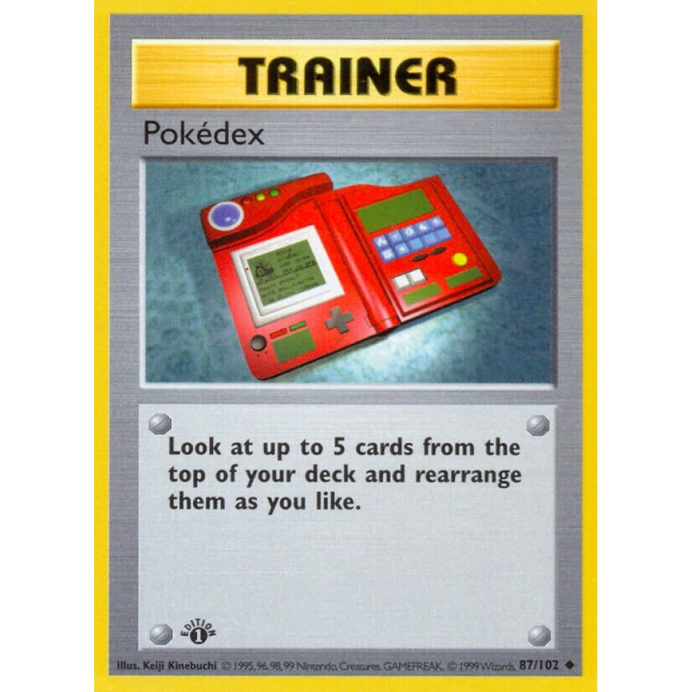 Pokédex Uncommon 87/102 Pokemon Card Game Base Set