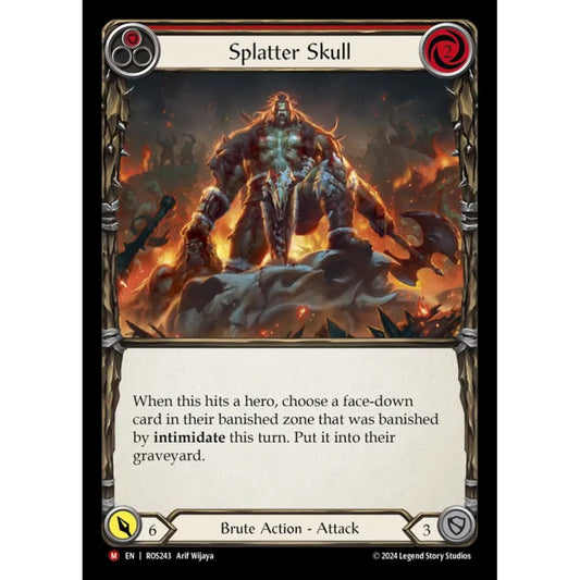 Splatter Skull ROS243-RF Majestic Flesh & Blood Trading Card Game Rosetta in Rainbow Foil Art