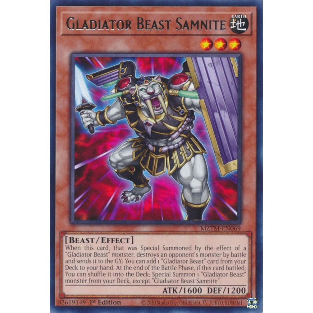 Gladiator Beast Samnite MZTM-EN069 Rare Rare Yu-Gi-Oh Maze of the Master in Art