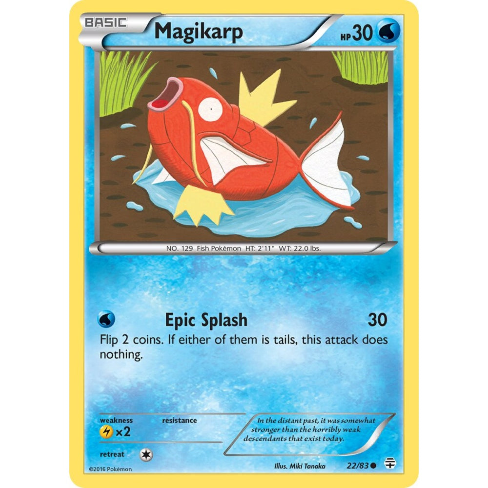 Magikarp Common 22/83 Pokemon Card Game Generations