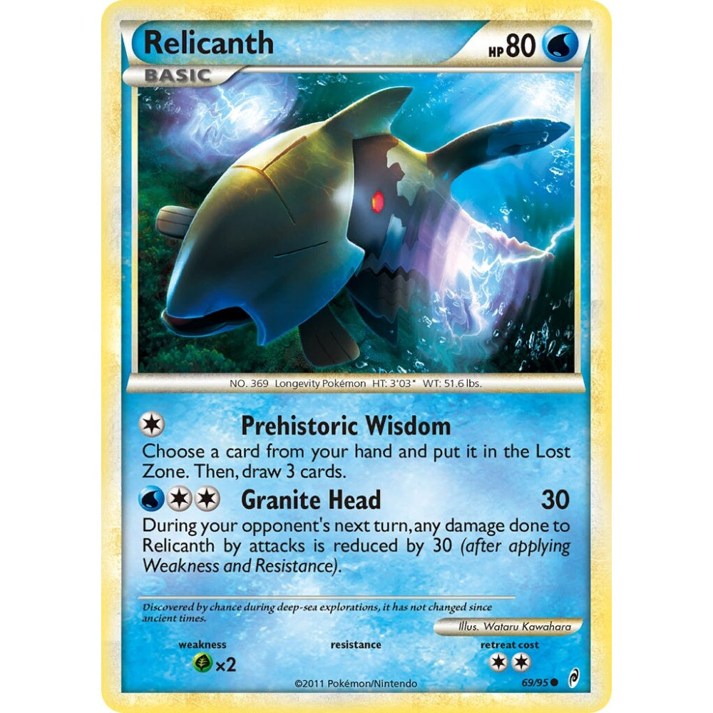 Relicanth Common 69/95 Pokemon Card Game Call of Legends