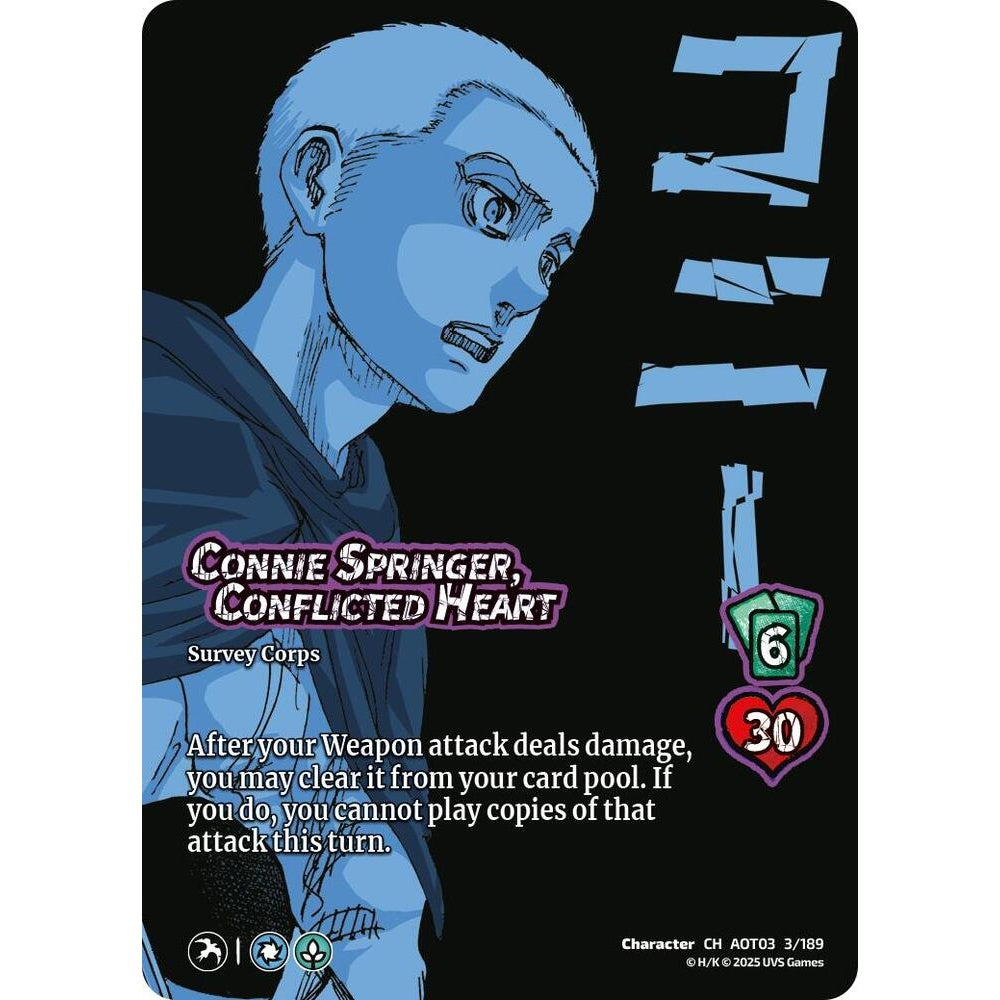 Connie Springer, Conflicted Heart 3/189 AOT03 Universus Attack on Titan: Apocalypse Character CH