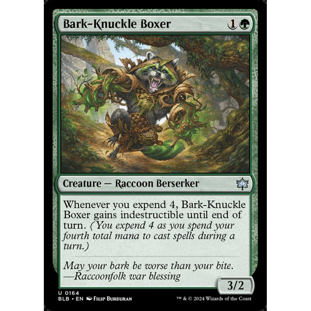 Bark-Knuckle Boxer, 164, uncommon, Magic: The Gathering, Bloomburrow
