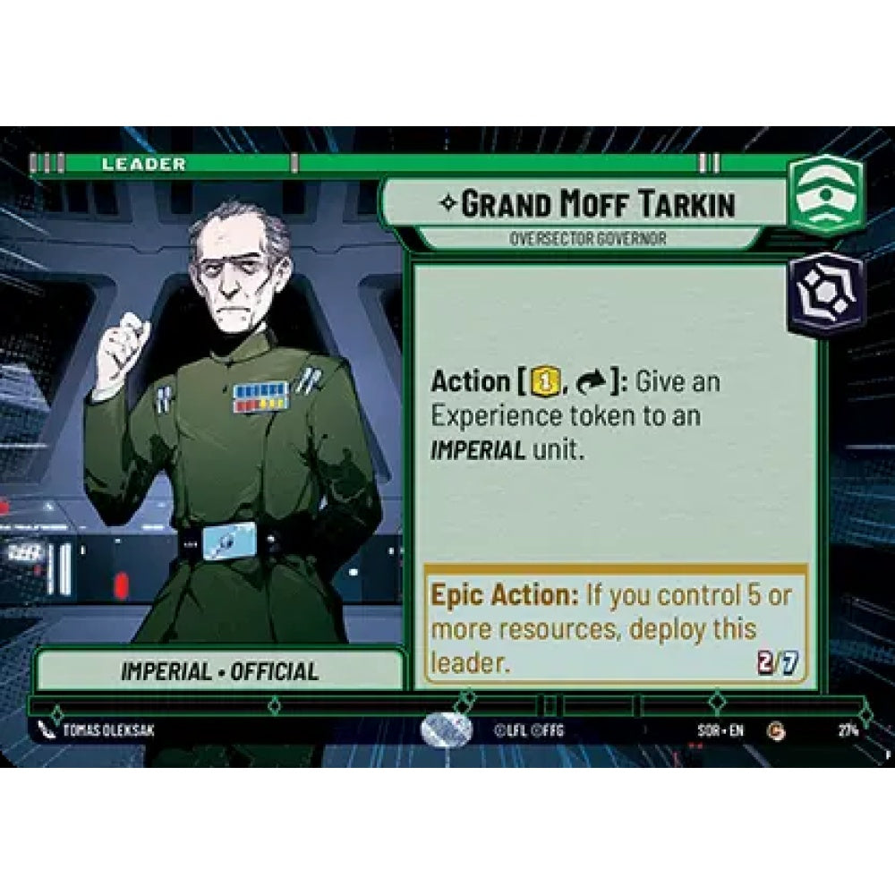 Grand Moff Tarkin, 274, C, Star Wars Unlimited, Sparks Of Rebellion