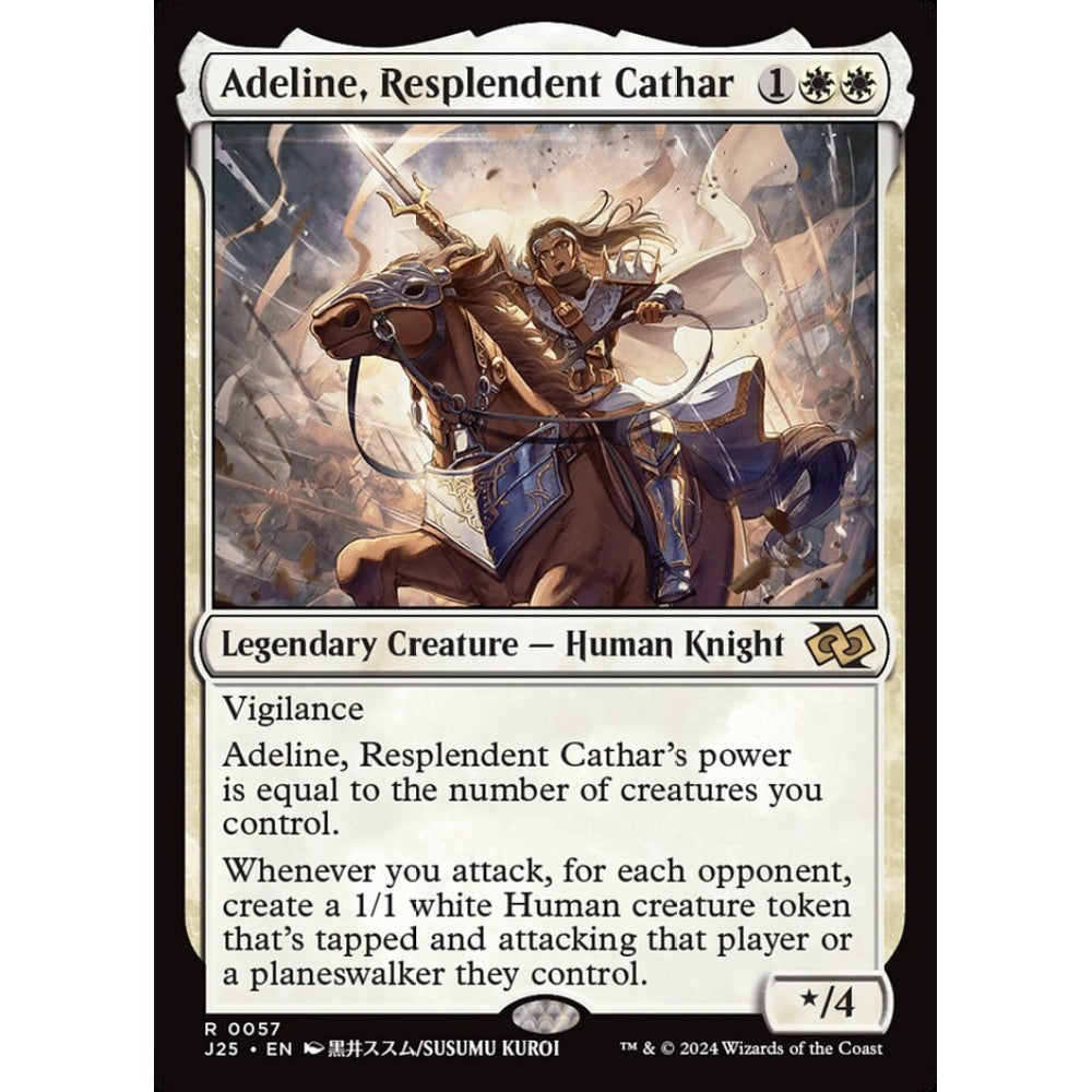 Adeline, Resplendent Cathar, 57, rare, Magic: The Gathering, Foundations Jumpstart