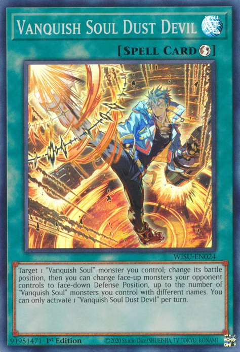 Vanquish Soul Dust Devil WISU-EN024 Super Super Rare Yu-Gi-Oh Wild Survivors in Art
