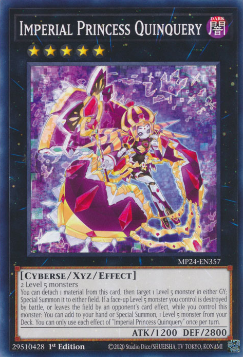 Imperial Princess Quinquery JUSH-EN045 Rare Rare Yu-Gi-Oh Justice Hunters in Art
