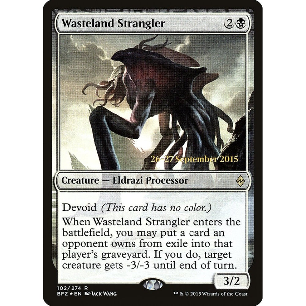 Wasteland Strangler rare 102s Magic the Gathering Battle for Zendikar Promos