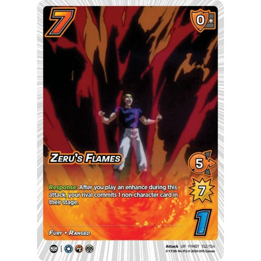 ZERU'S FLAMES, 152/154, UR, UniVersus, Yu Yu Hakusho: Dark Tournament