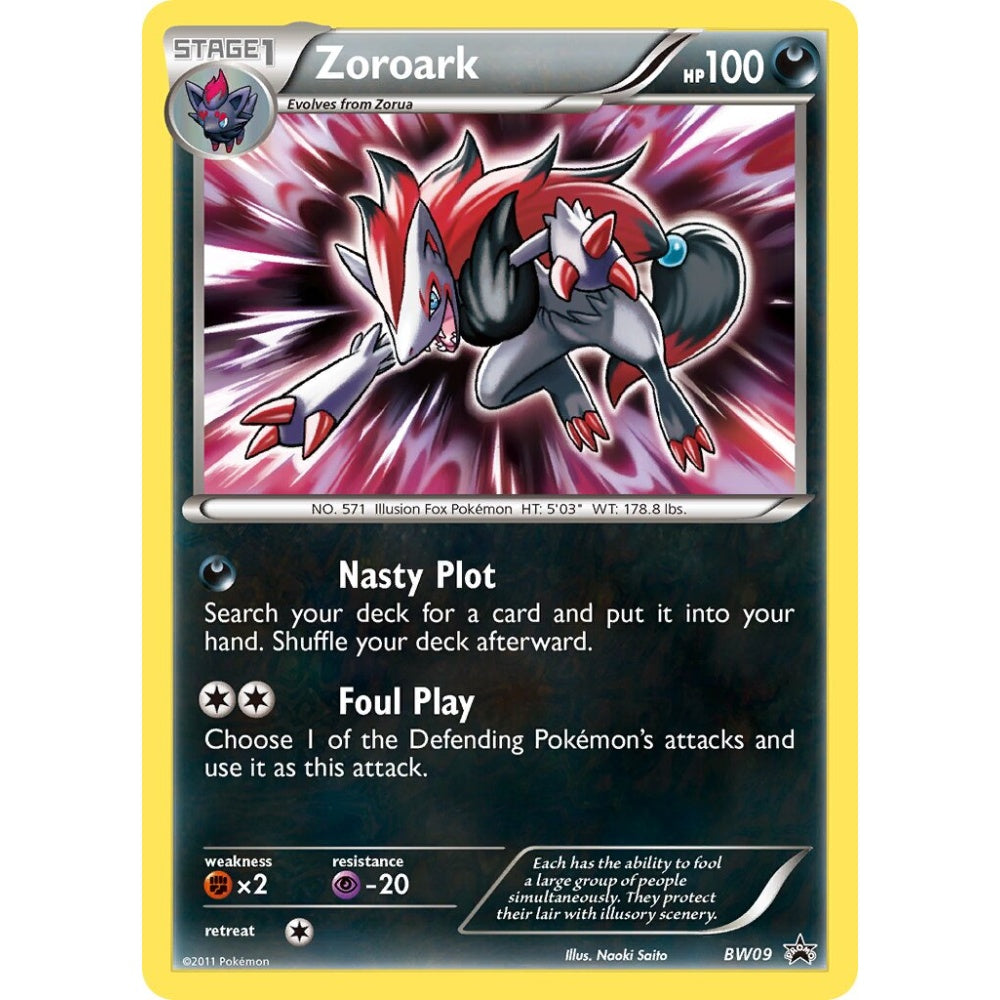 Zoroark Promo BW09 Pokemon Card Game Black & White Promos