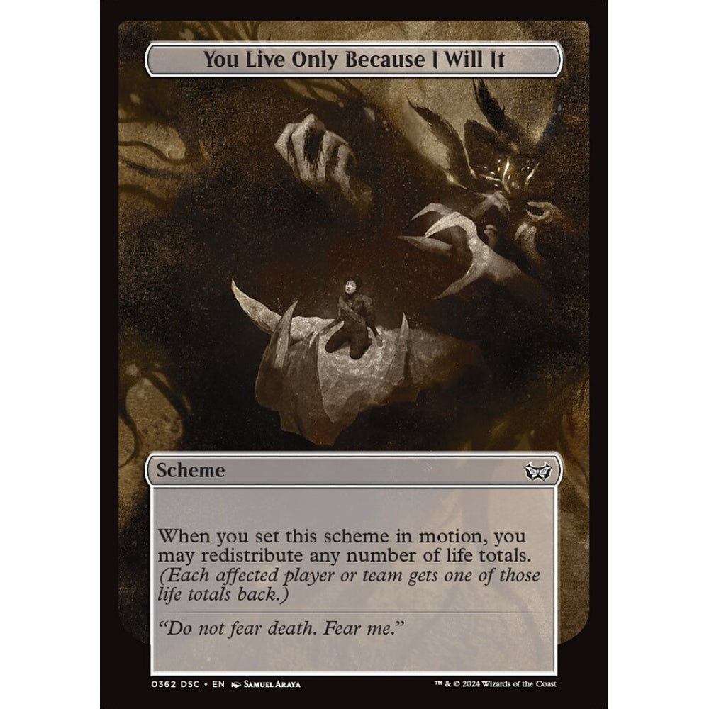 You Live Only Because I Will It, 362, common, Magic: The Gathering, Duskmourn: House of Horror