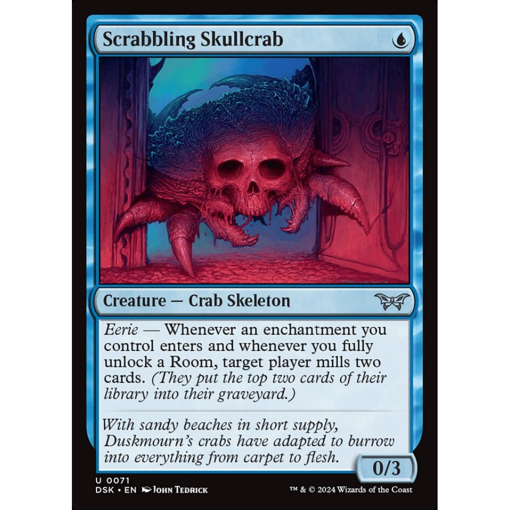 Scrabbling Skullcrab, 71, uncommon, Magic: The Gathering, Duskmourn: House of Horror